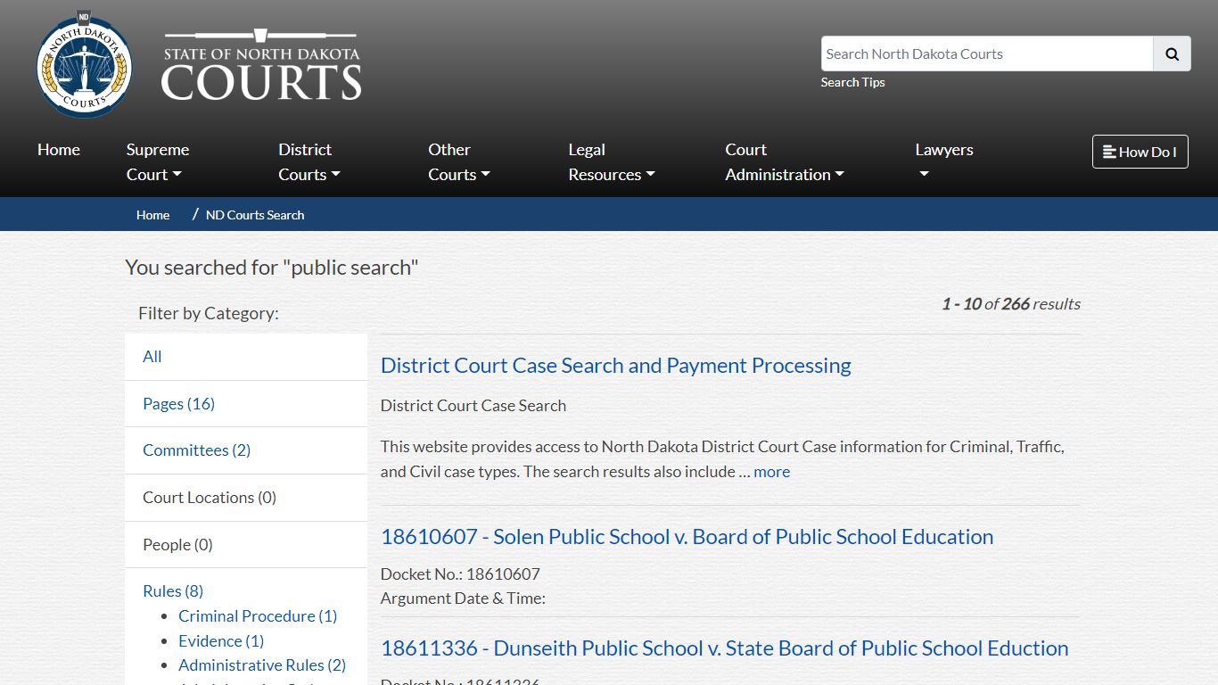 You searched for "public search" - North Dakota Supreme Court